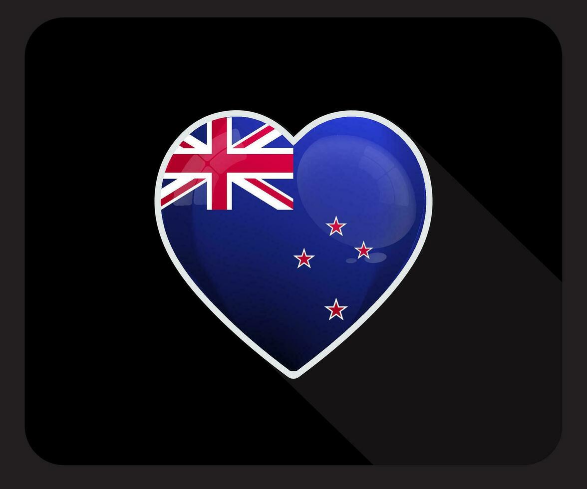 New Zealand Love Pride Flag Icon vector