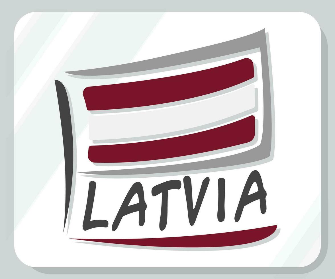 Latvia Graphic Pride Flag Icon vector