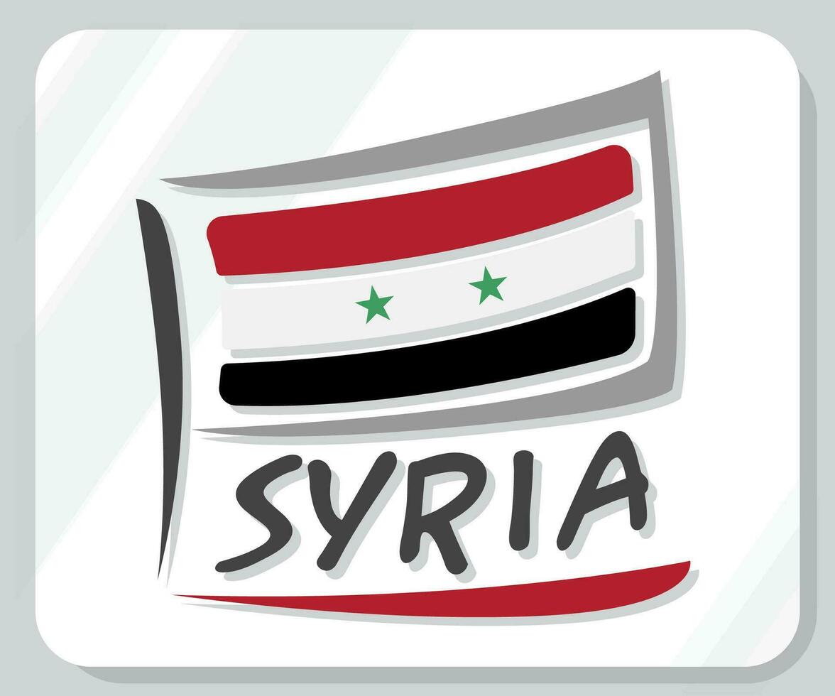 Syria Graphic Pride Flag Icon vector