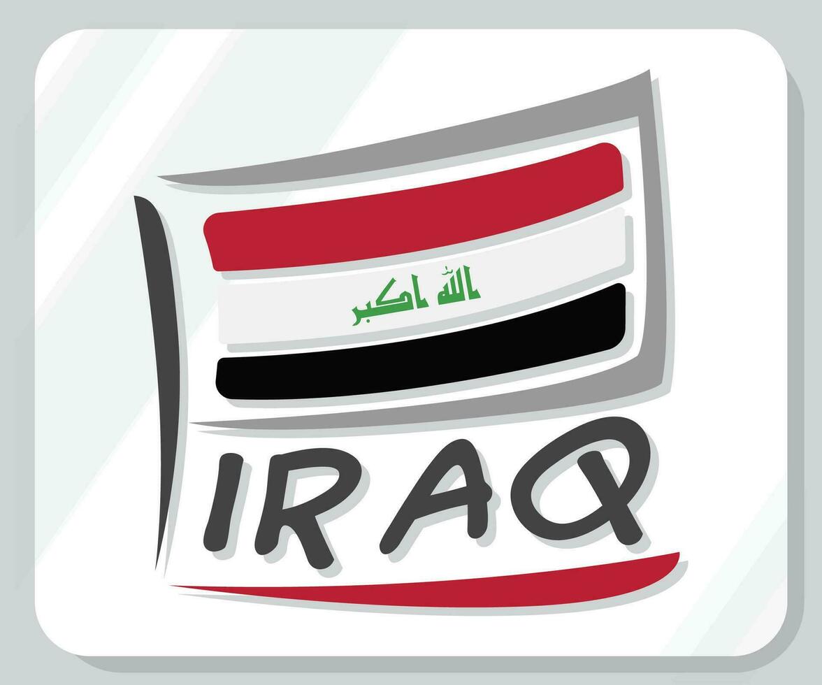 Irak gráfico orgullo bandera icono vector