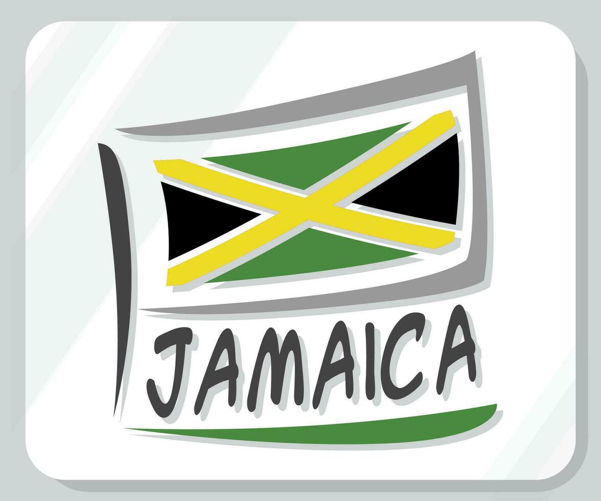 Jamaica gráfico orgullo bandera icono vector