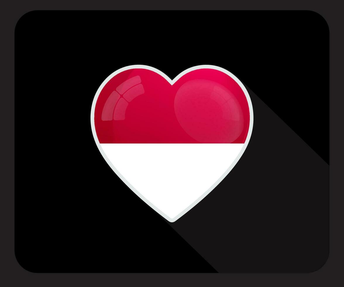 Indonesia Love Pride Flag Icon vector