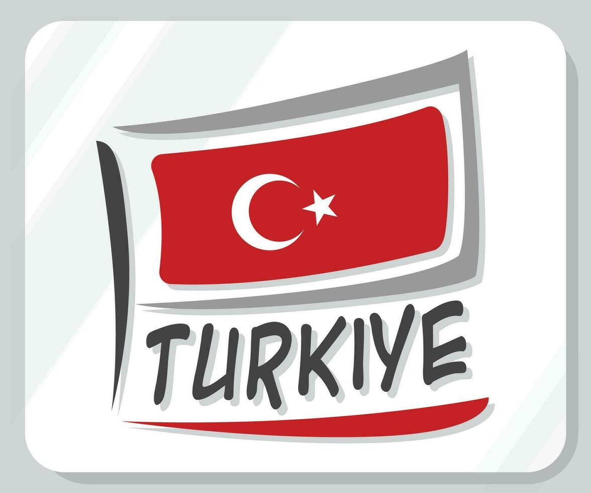 Turkey Graphic Pride Flag Icon vector