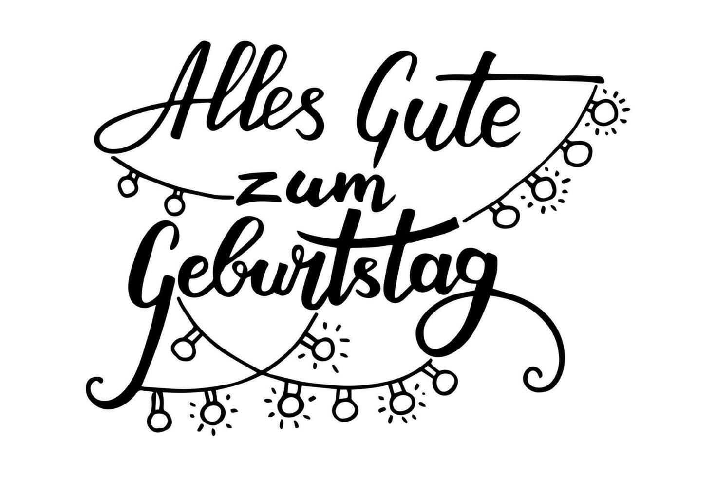 aniversario escrito letras en alemán vector