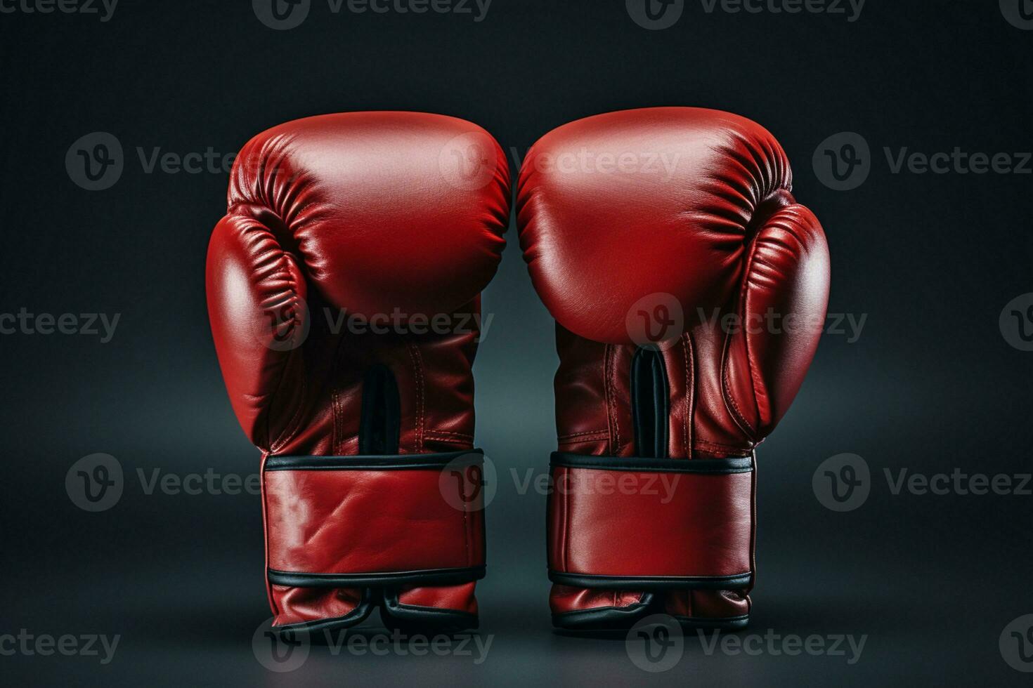 Dynamic boxing gloves artwork, room for text AI Generated photo