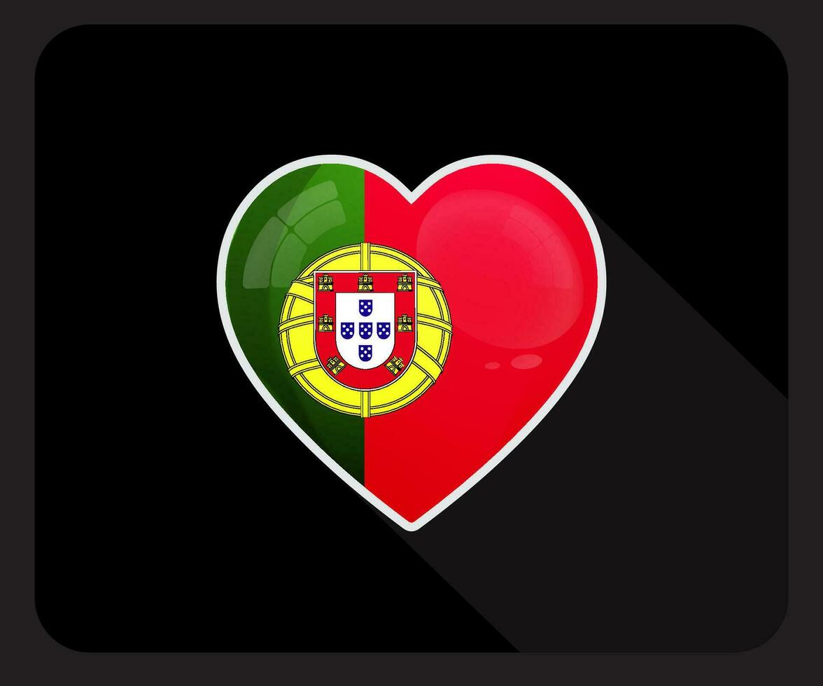 Portugal Love Pride Flag Icon vector