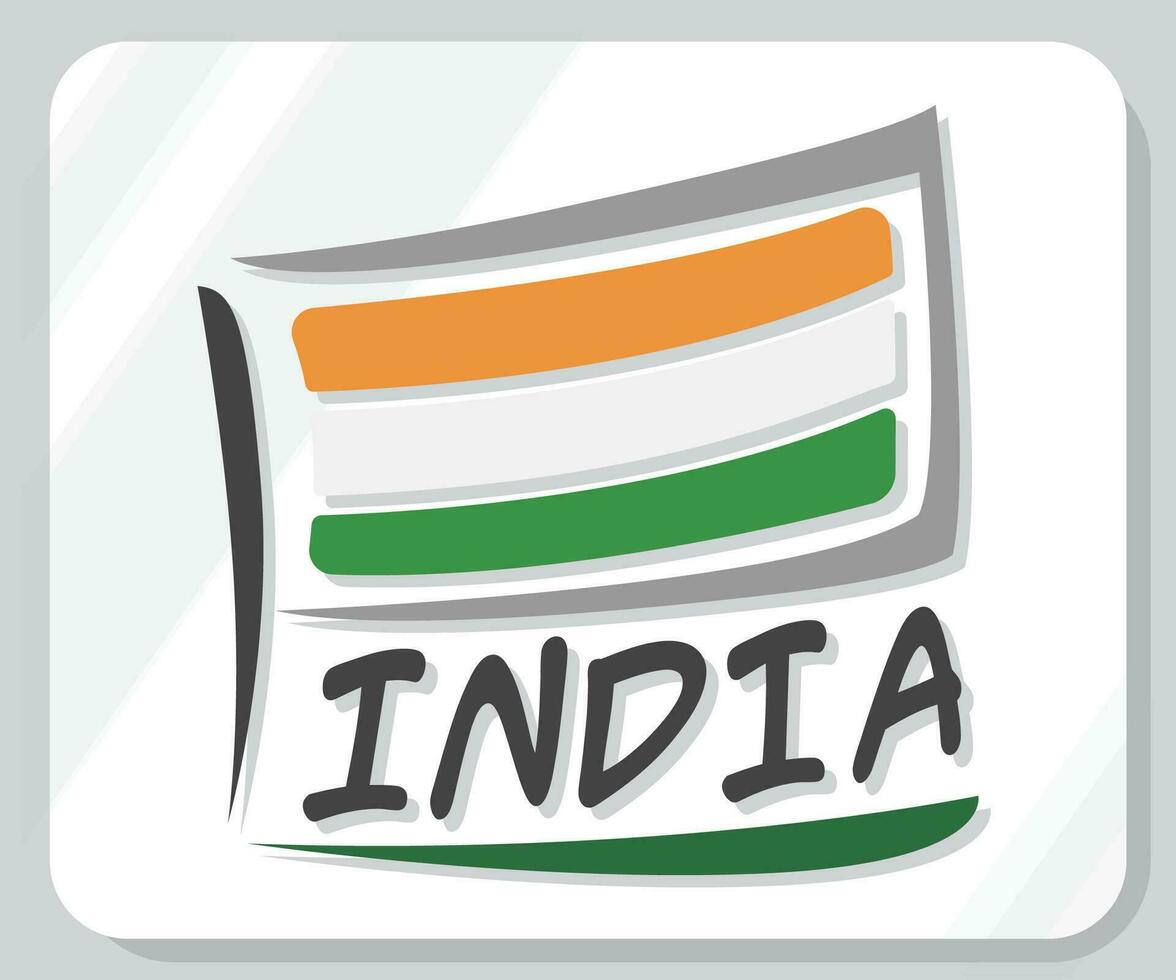 India Graphic Pride Flag Icon vector