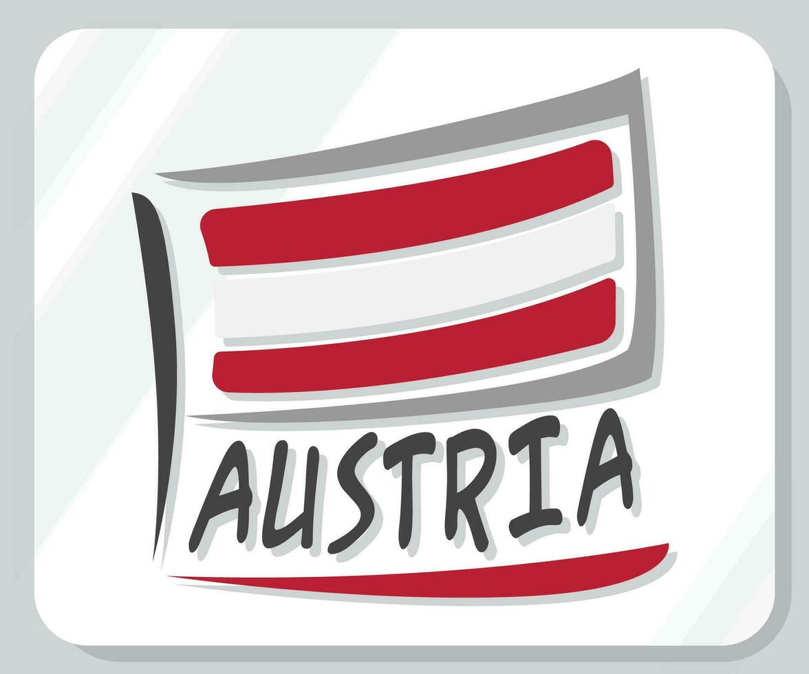 Austria Graphic Pride Flag Icon vector