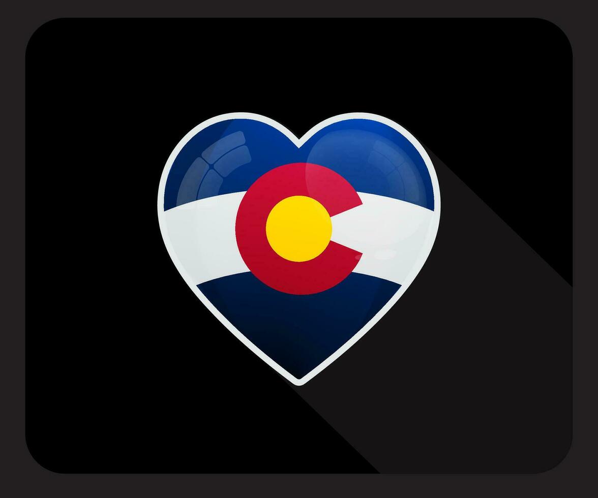 Colorado Love Pride Flag Icon vector