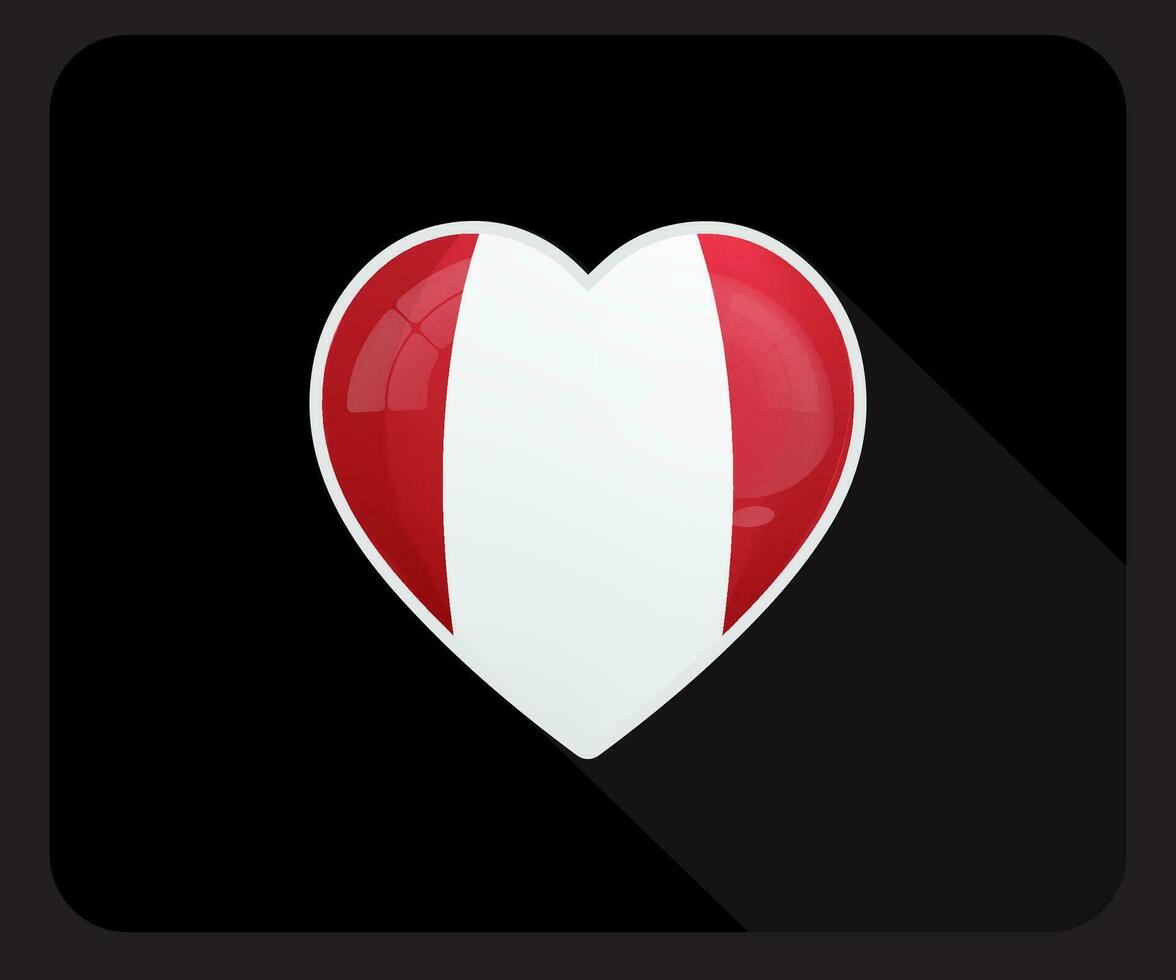 Peru Love Pride Flag Icon vector