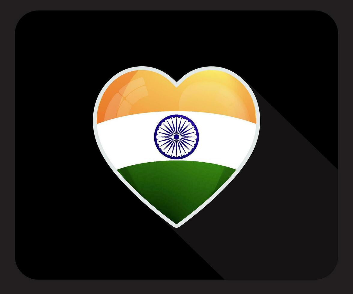 India amor orgullo bandera icono vector