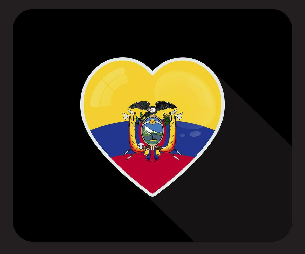 Ecuador Love Pride Flag Icon vector