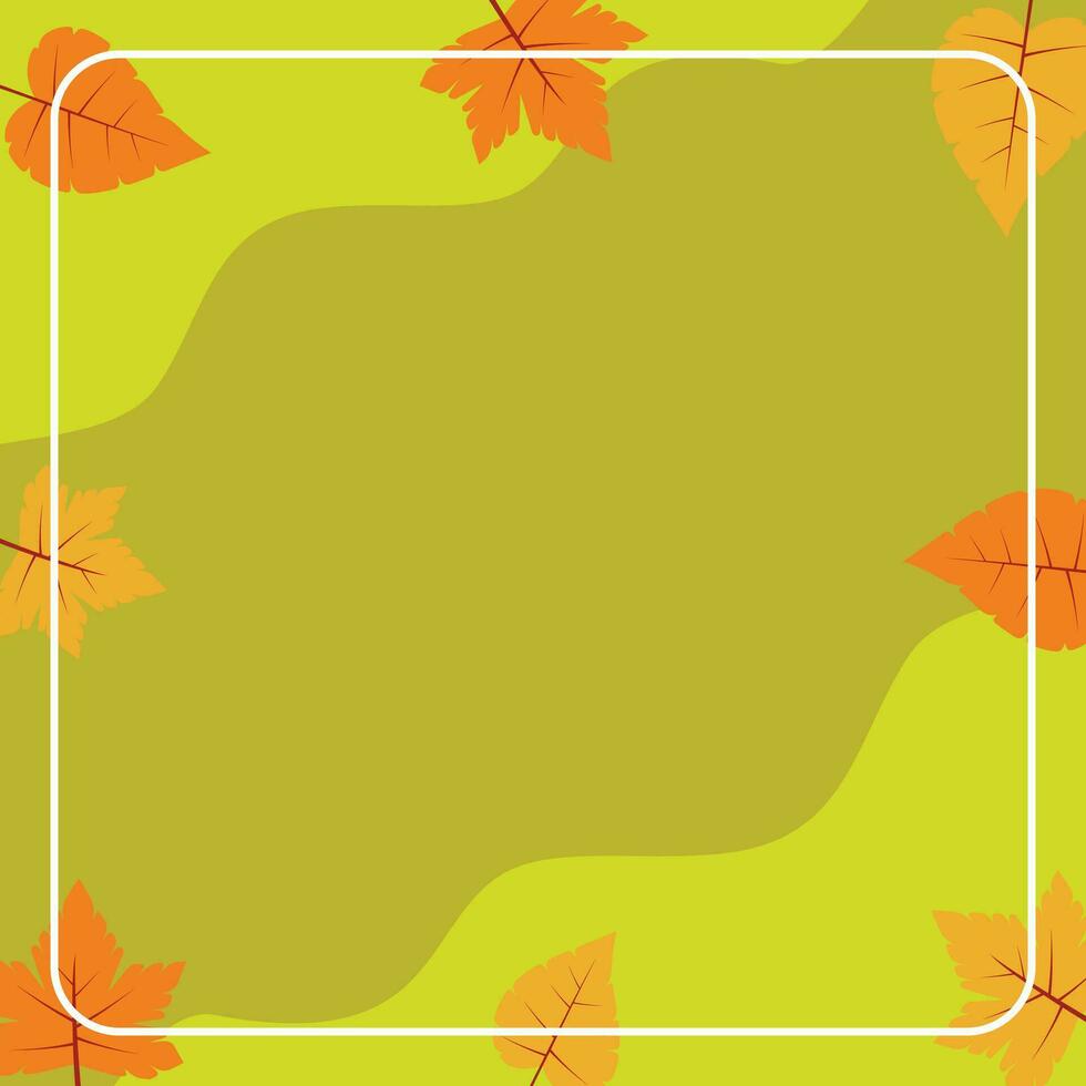 autumn background with copy space area, vector with waves and leaves pattern. design for banner, greeting card, flyer, social media, presentation, web.