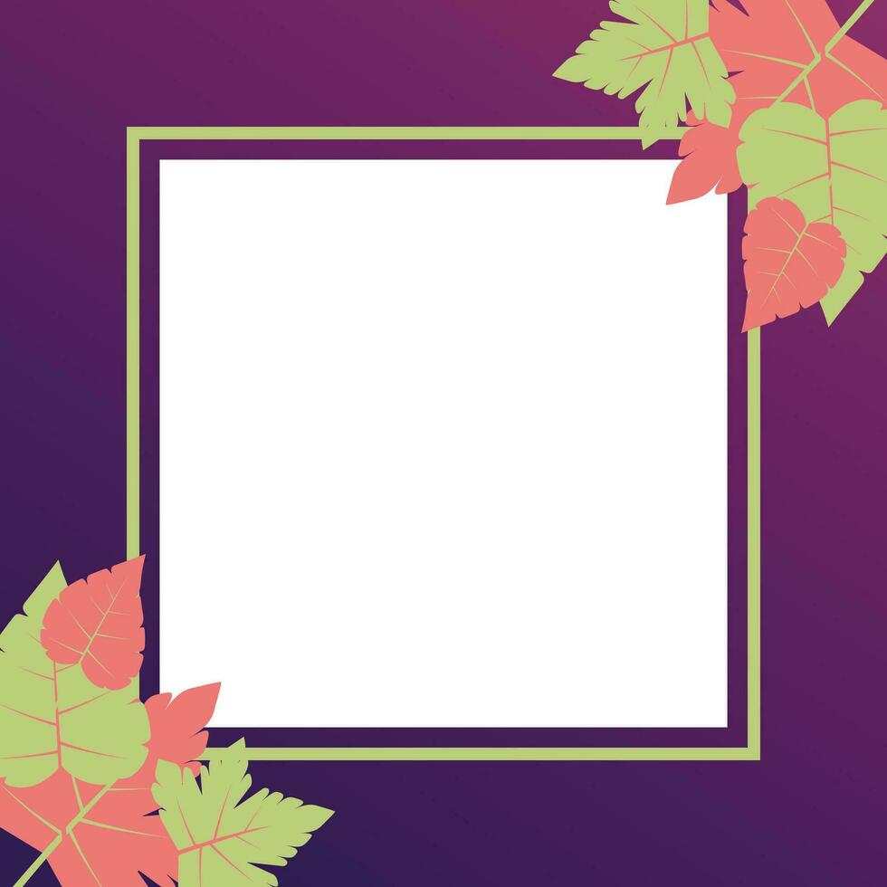 autumn, spring and summer background. beautiful design with leaf ornaments and empty space for text. vector for greeting cards, social media, flyers, banners.