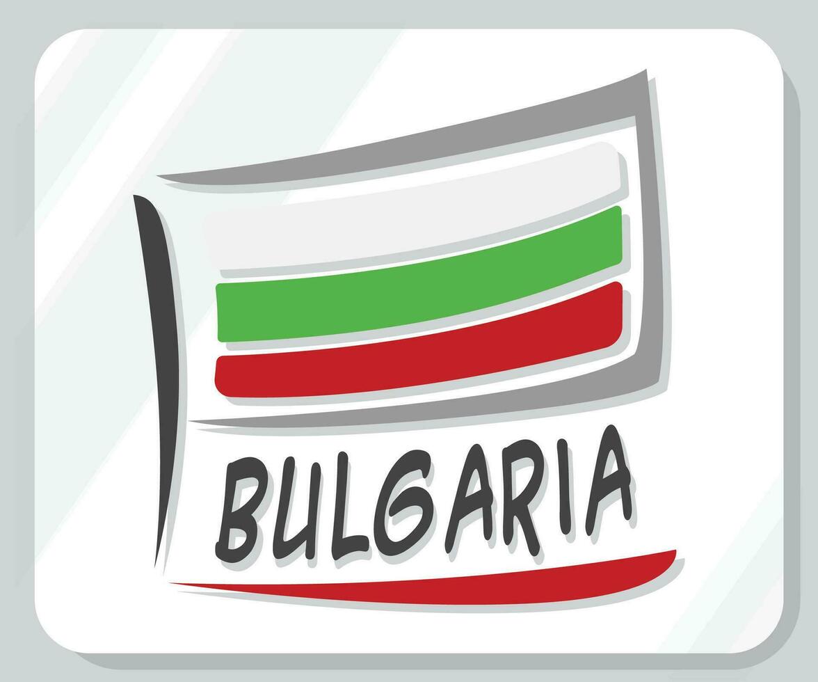 Bulgaria Graphic Pride Flag Icon vector