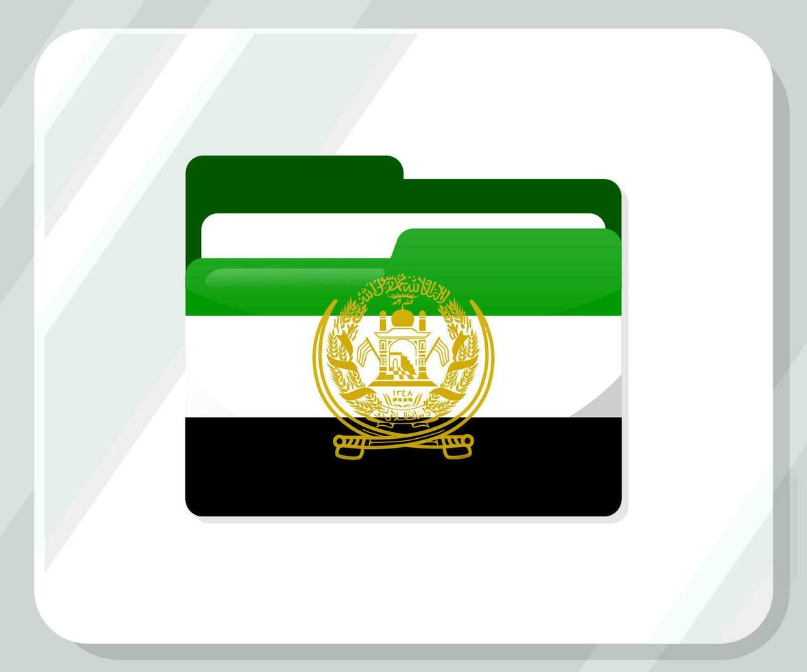 Panjshir Glossy Folder Flag Icon vector