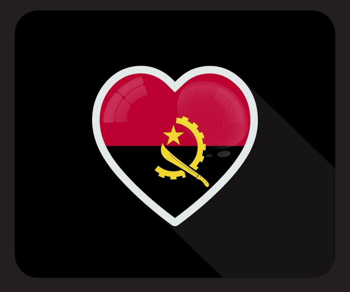 Angola Love Pride Flag Icon vector