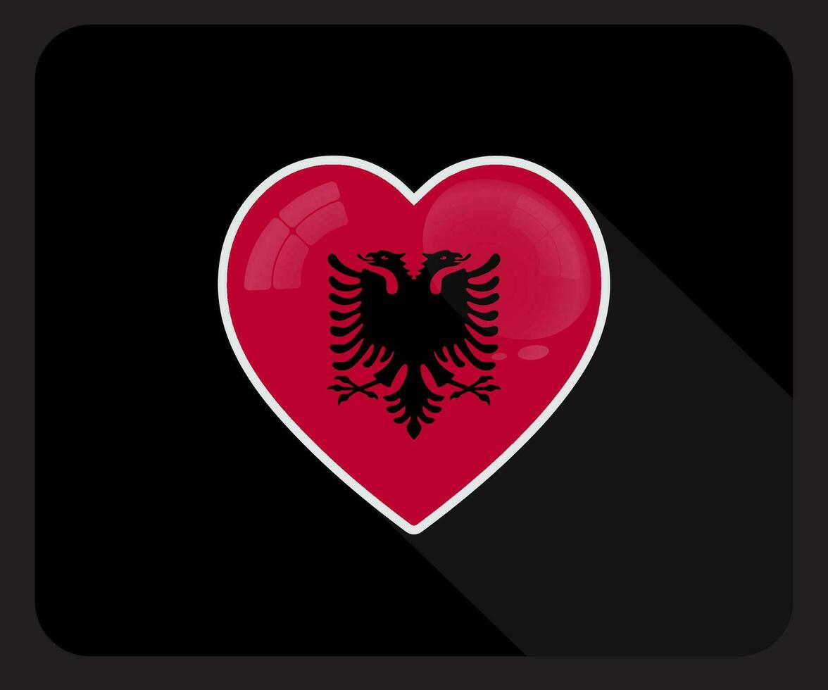 Albania Love Pride Flag Icon vector