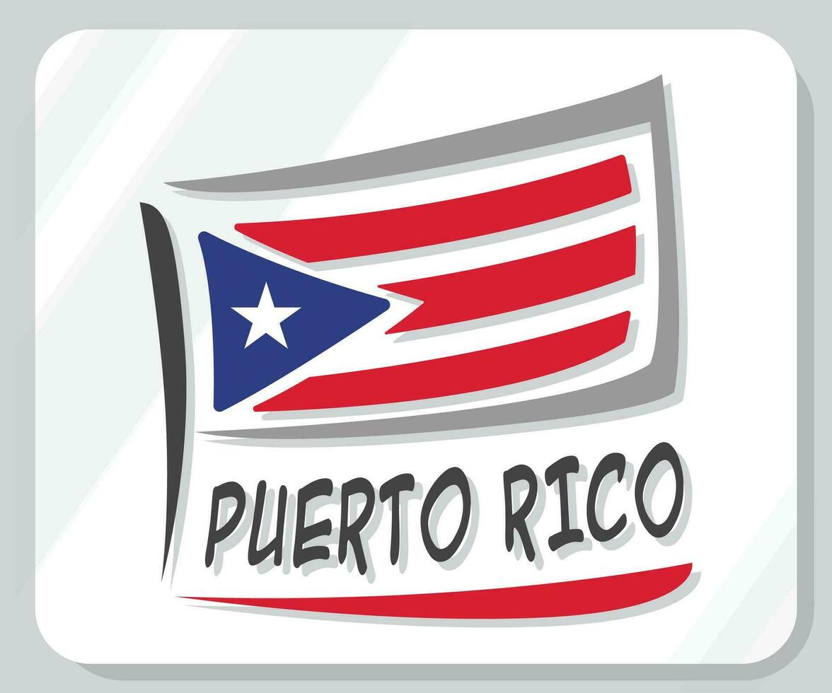 puerto rico gráfico orgullo bandera icono vector