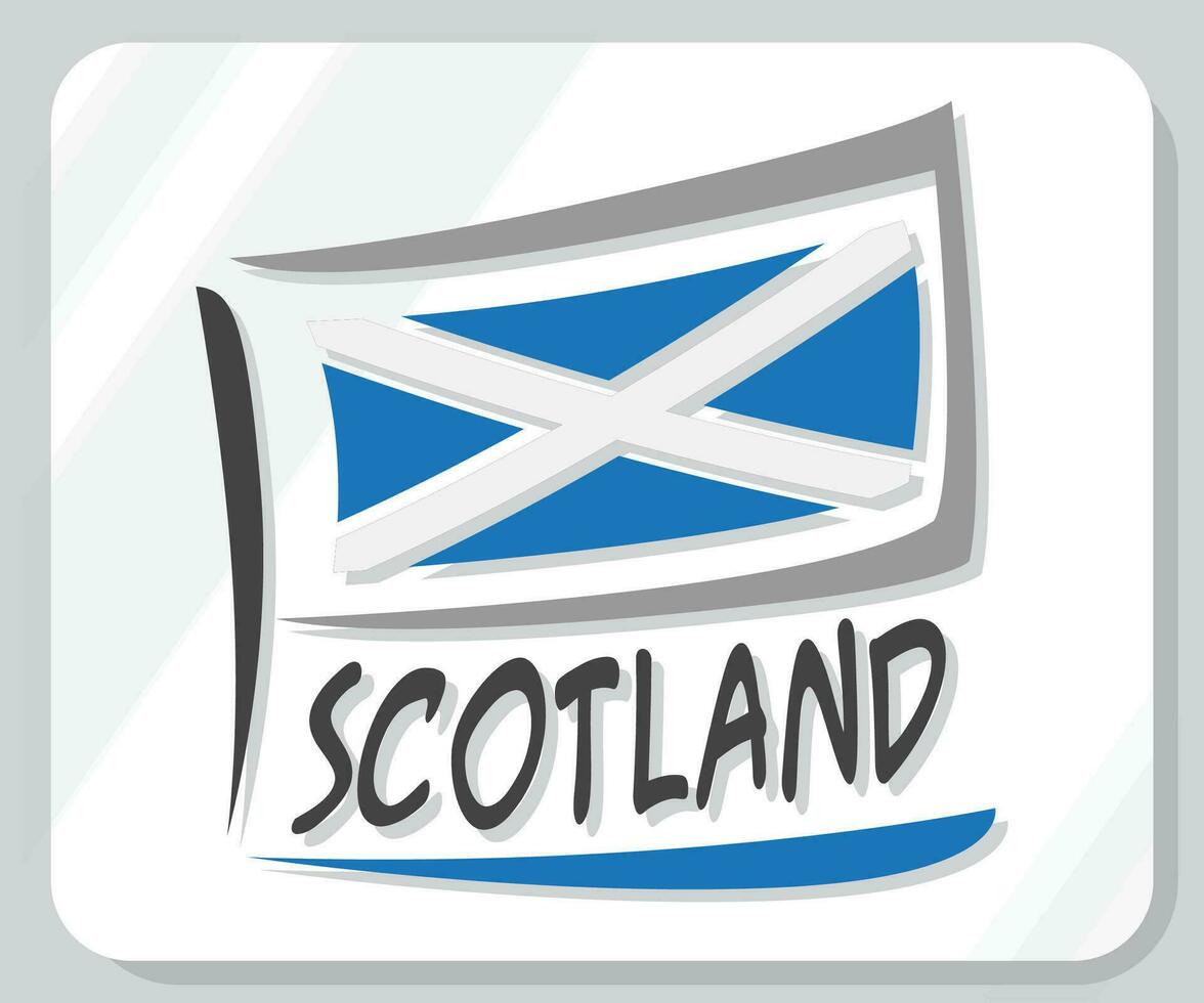 Scotland Graphic Pride Flag Icon vector