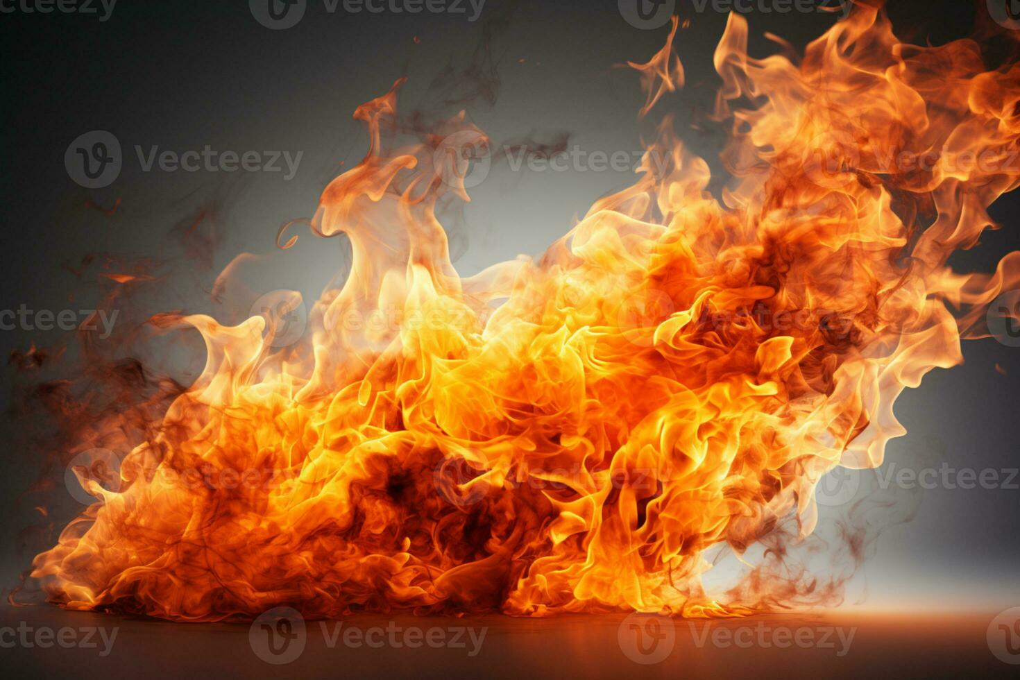 Fire isolated white backdrop background AI Generated photo