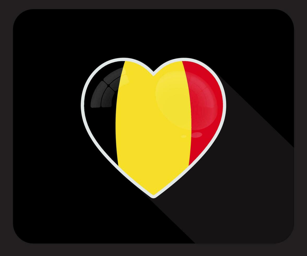 Bélgica amor orgullo bandera icono vector