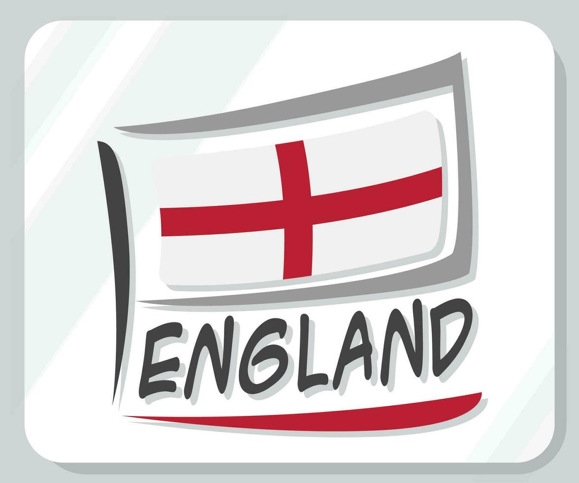 England Graphic Pride Flag Icon vector