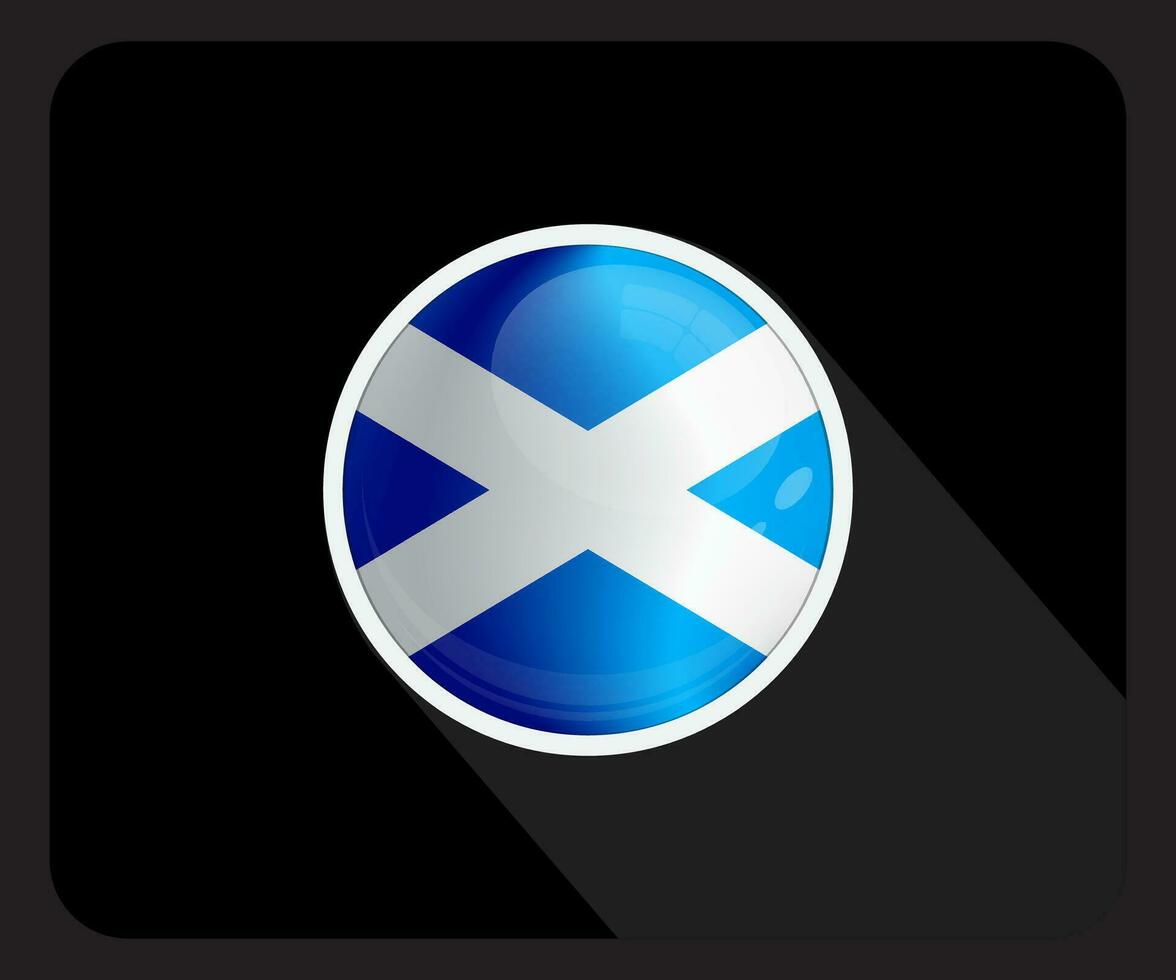 Scotland Glossy Circle Flag Icon vector