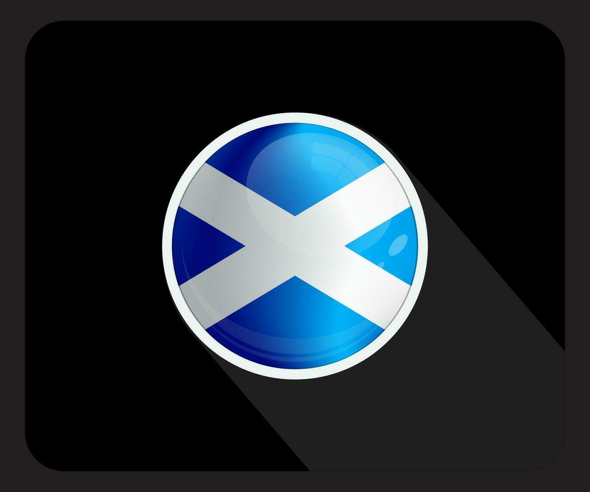 Escocia lustroso circulo bandera icono vector