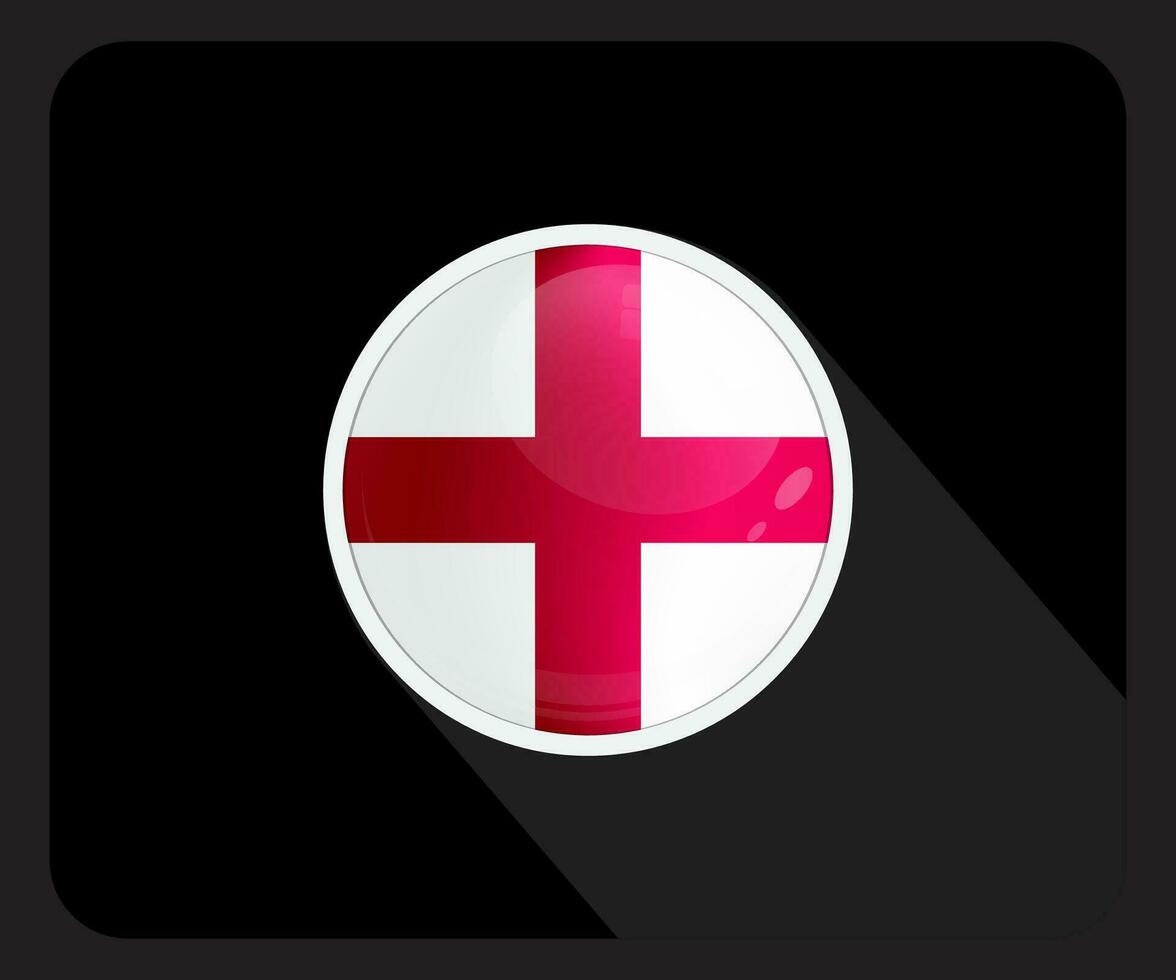 Inglaterra lustroso circulo bandera icono vector