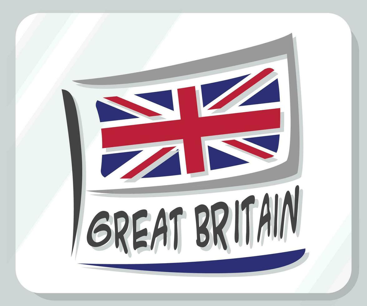 United Kingdom Graphic Pride Flag Icon vector