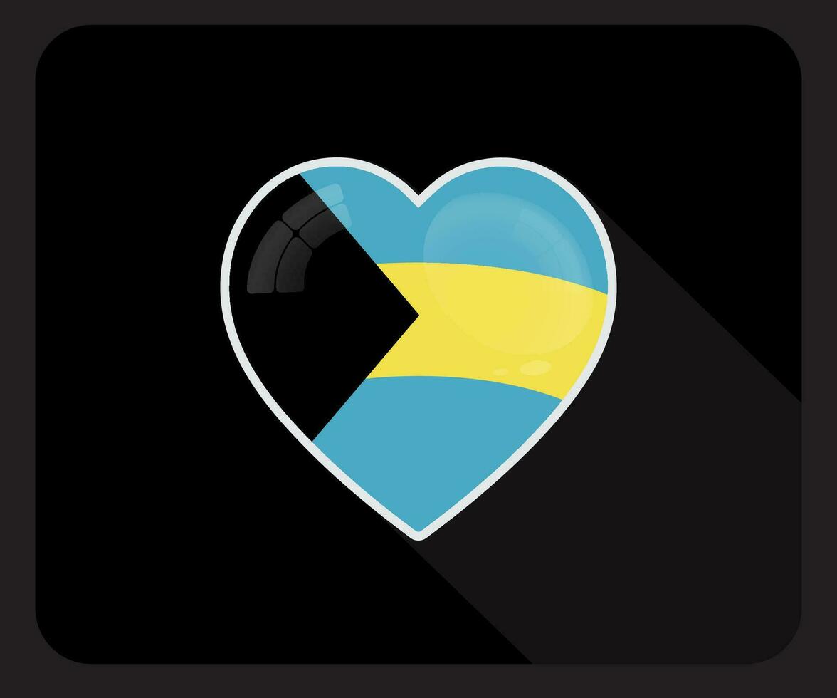 Bahamas Love Pride Flag Icon vector