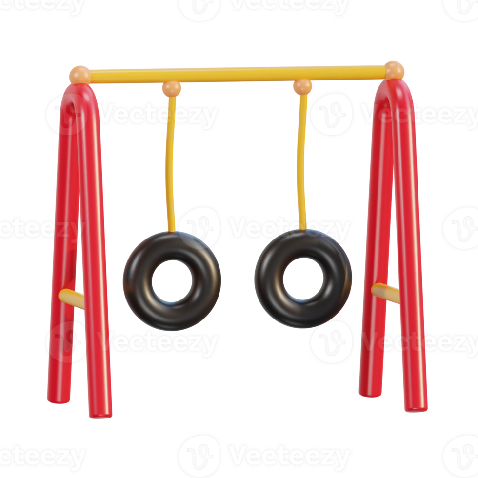 3d realistic playground for kids illustration for park item png