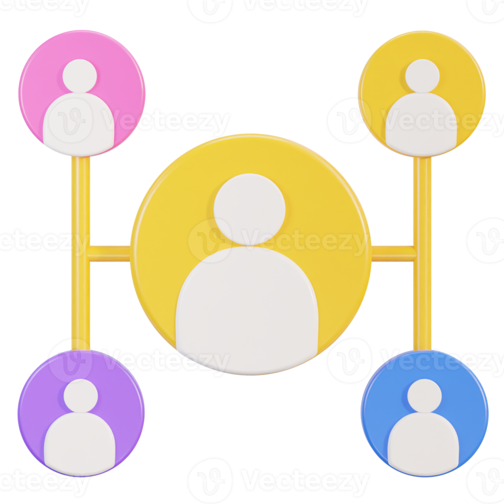 utilisateur profil sur réseau icône 3d le rendu illustration png