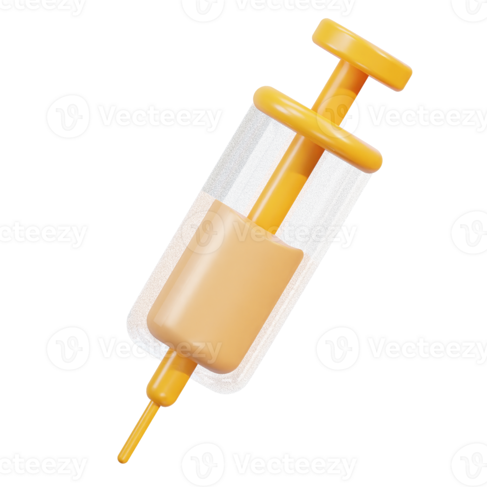 Spritze zum medizinisch Injektion Impfung Medizin medizinisch Ausrüstung 3d Symbol png