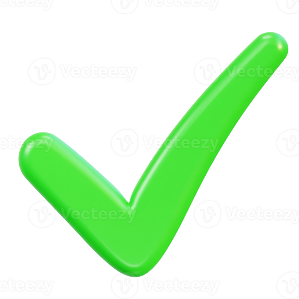 check mark 3d icon illustration png
