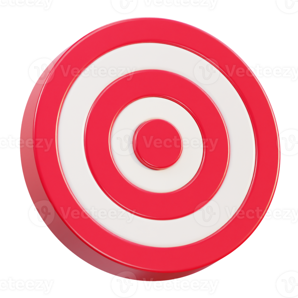 3d dart arrow hitting in the target center of dartboard icon illustration png