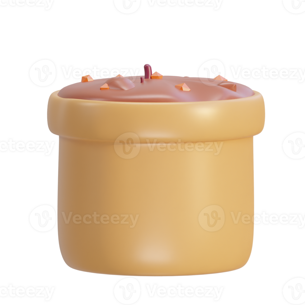 3d fertilizer bag with soil and tree icon png