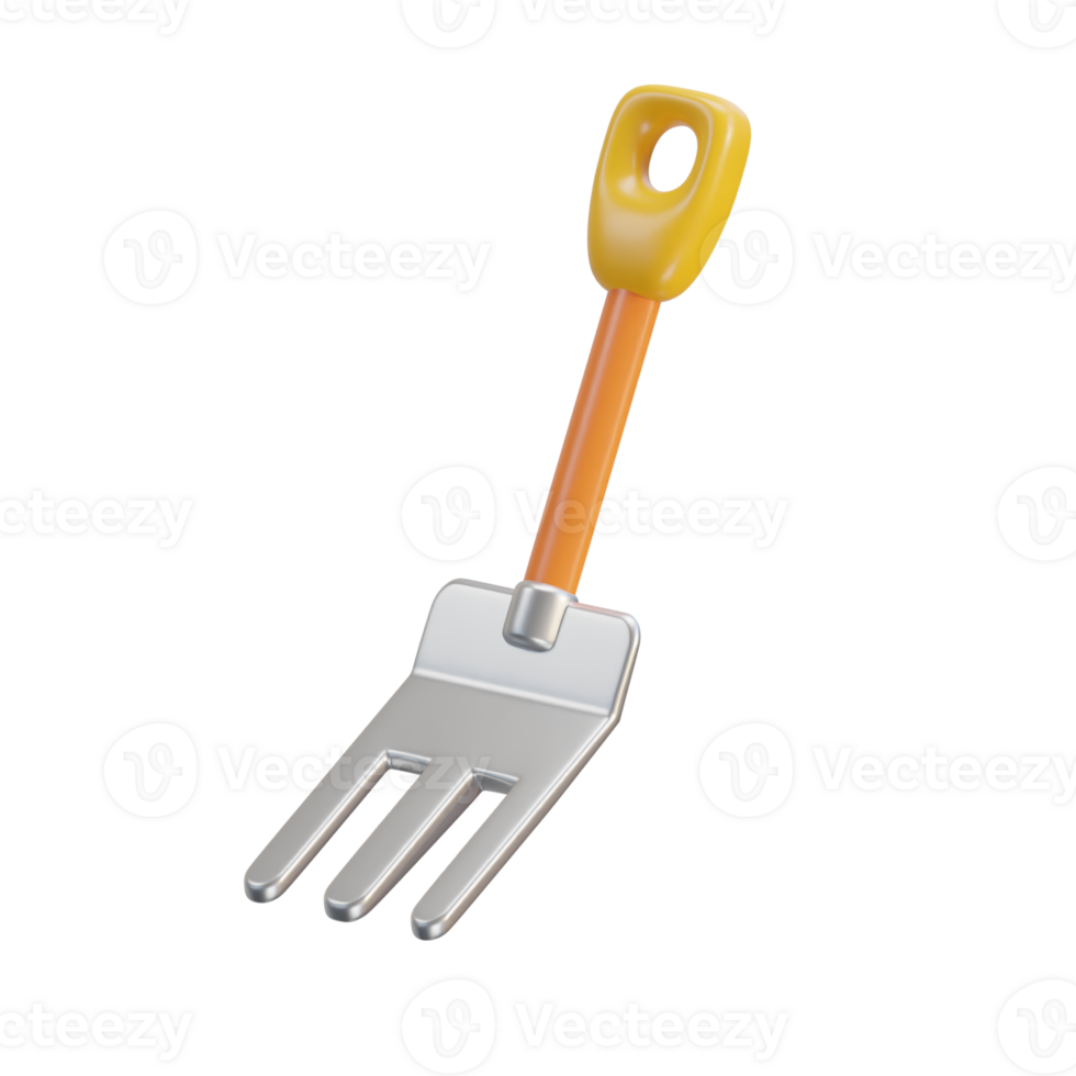 3d Pitchfork icon illustration png