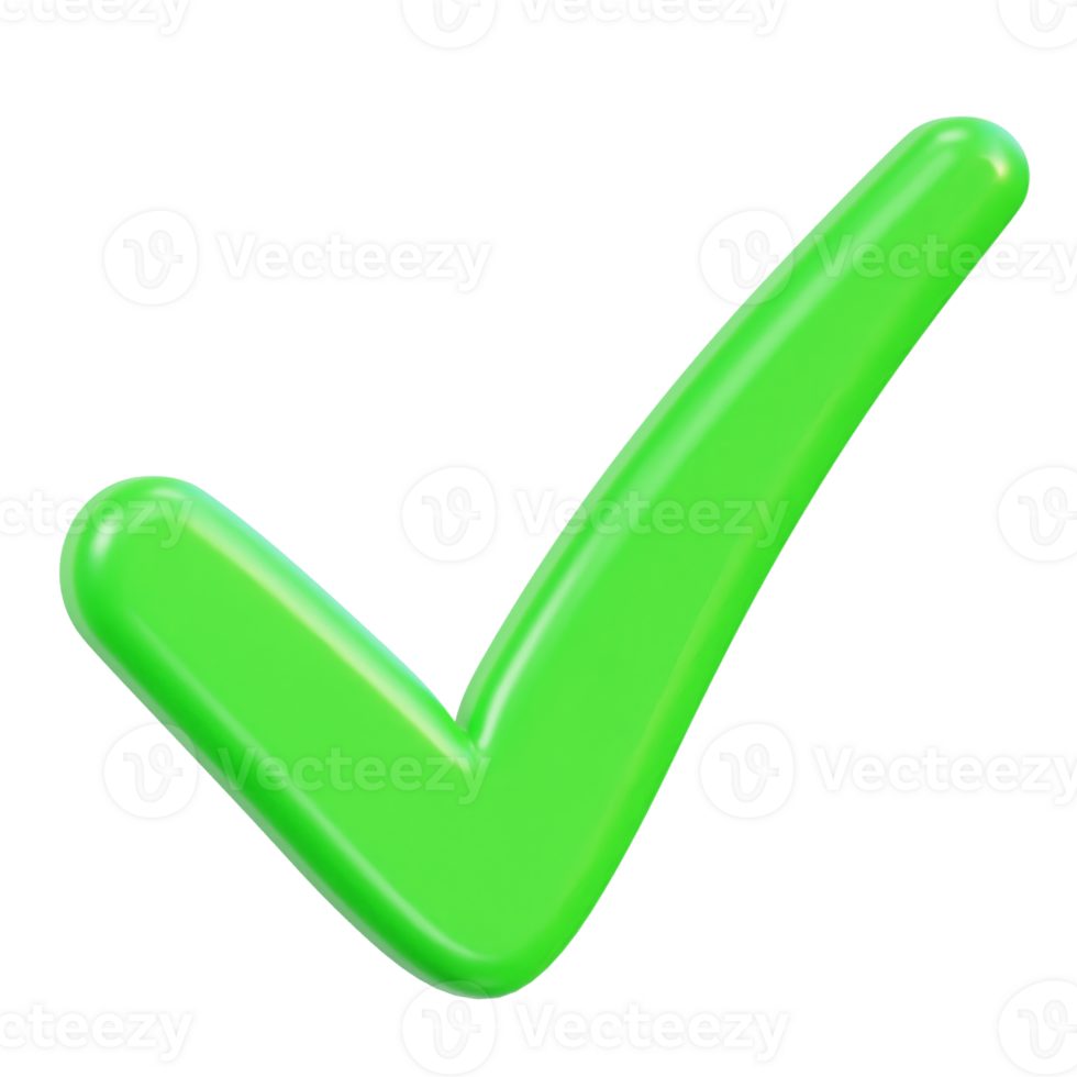 check mark 3d icon illustration png