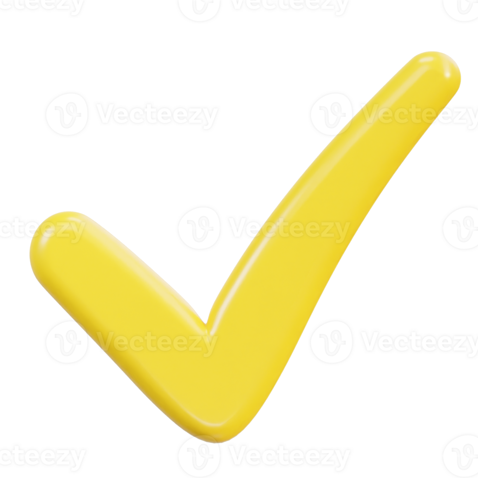 check mark 3d icon illustration png