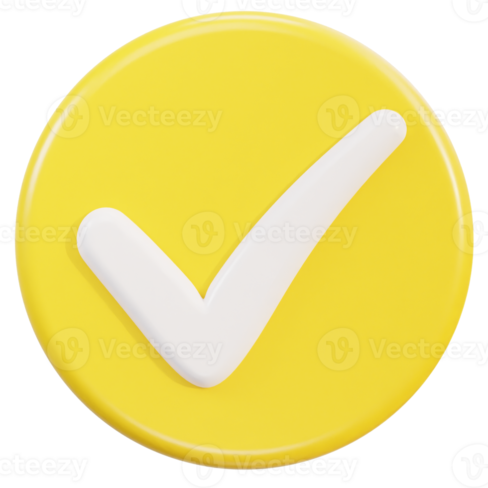 check mark 3d icon illustration png