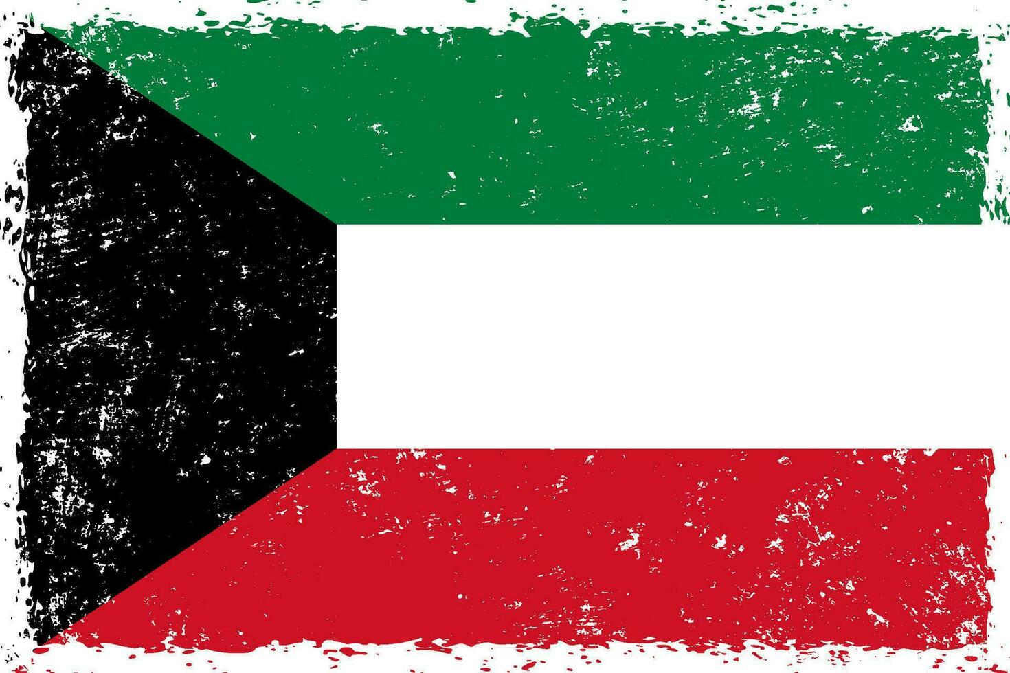 Kuwait bandera grunge afligido estilo vector