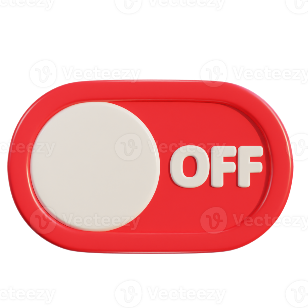 3d toggle switch buttons on and off icon illustration png