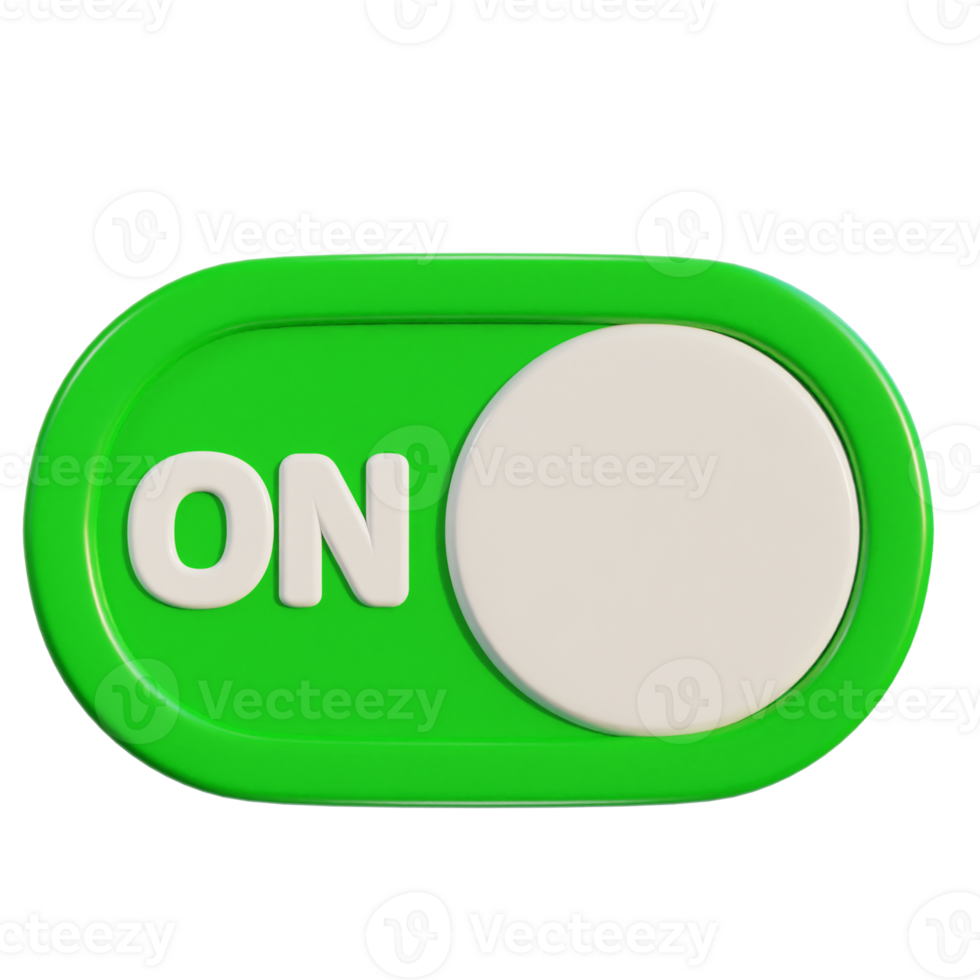 3d toggle switch buttons on and off icon illustration png