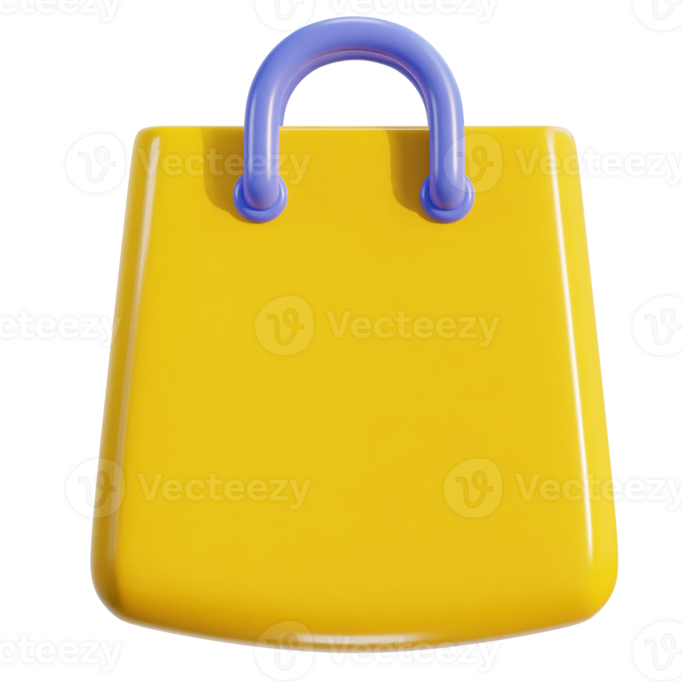 Shopping bag 3d icon illustration png
