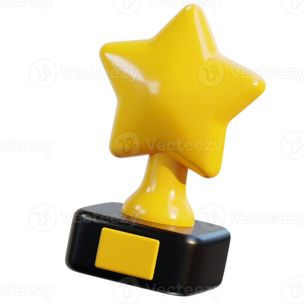 Trophy icon 3d rendering illustration png