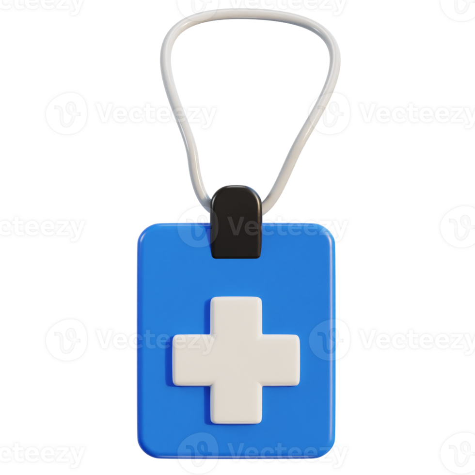first aid batch icon 3d render illustration png