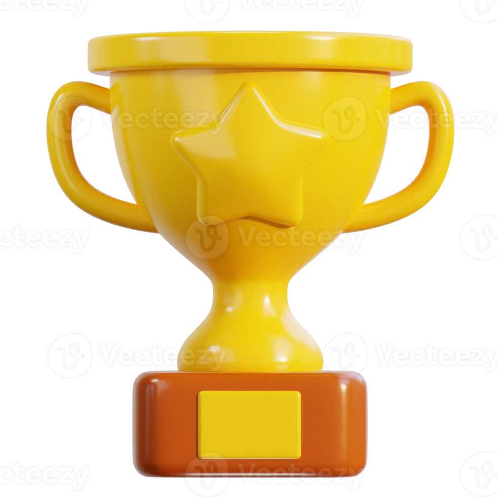 trophée icône 3d le rendu illustration png