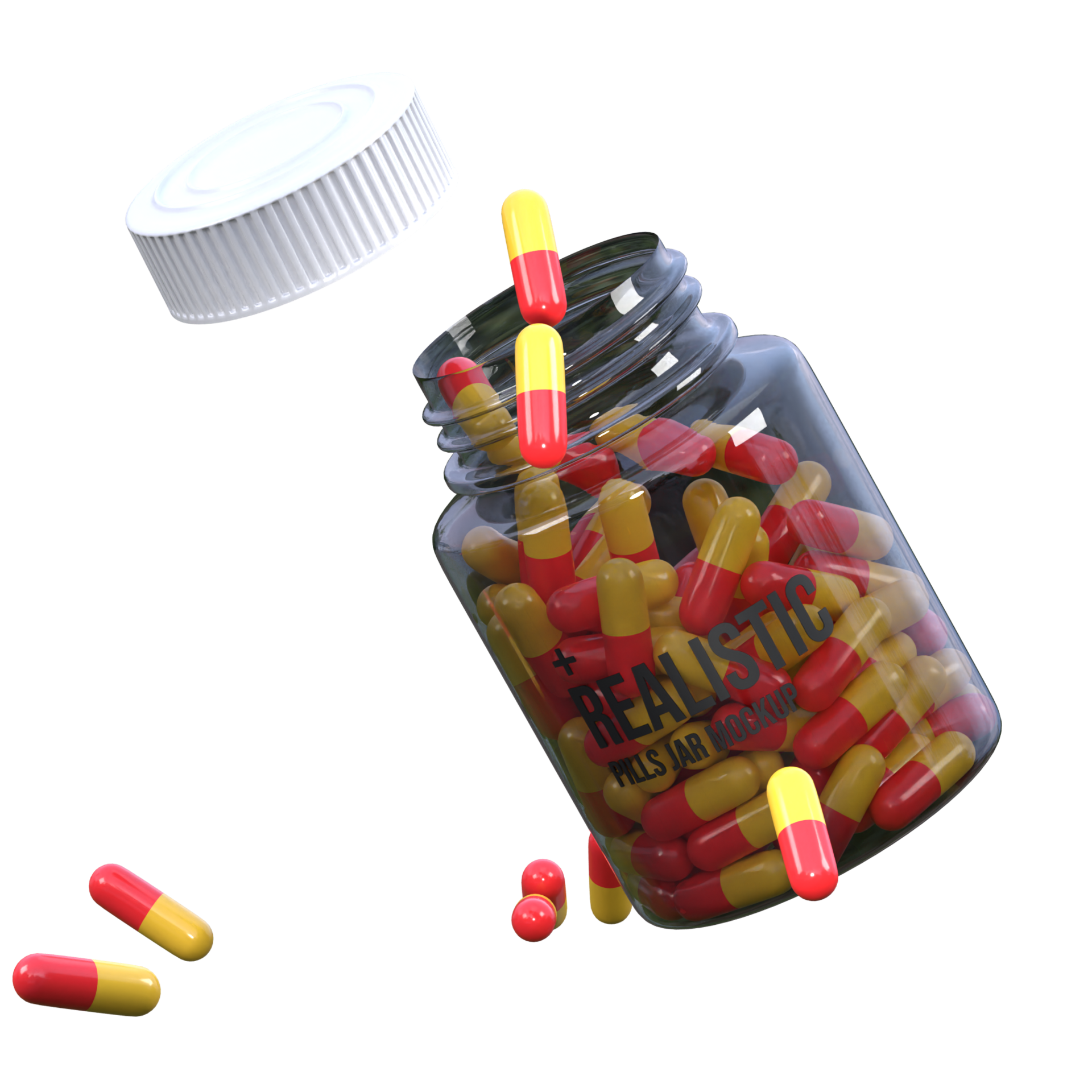 medicine jar with pills icon 3d render illustration 28293881 PNG